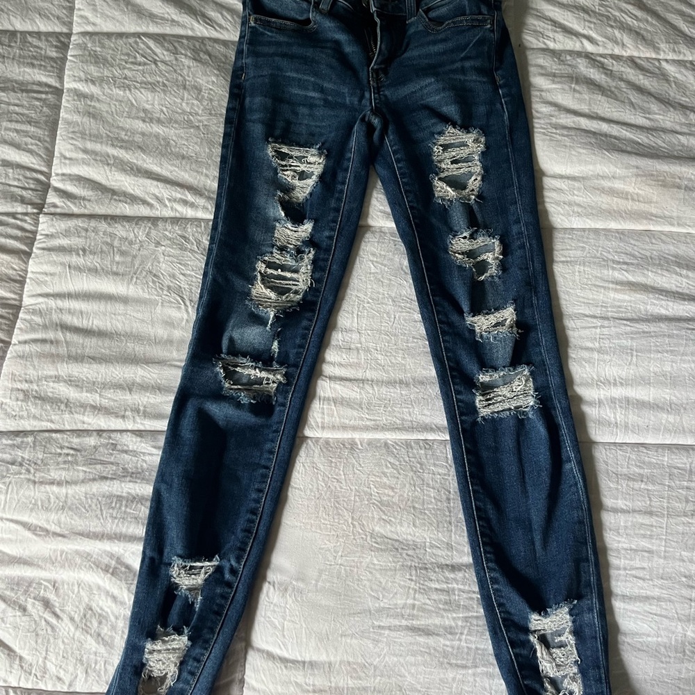 Distressed Blue Women's Jeans